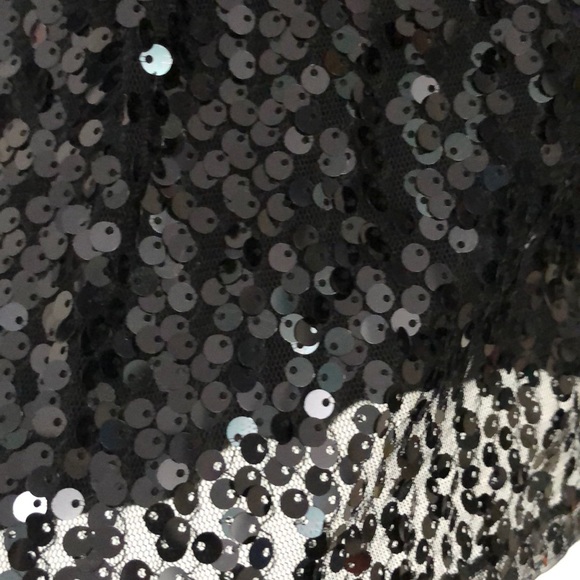 JCrew Factory. Black sequined tee shirt. - Picture 4 of 4